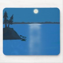 Agua iluminada por la luna Mousepad Alfombrillas De Ratones