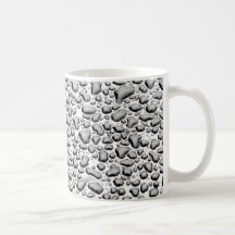 Agua moldeada en superficie tazas