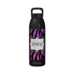 Agua rosada del monograma del modelo del estampado botellas de agua reutilizables