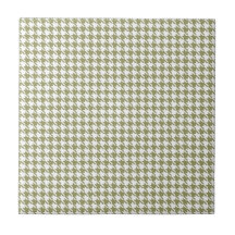 Aguacate y blanco de Houndstooth Azulejo Cerámica