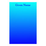 Aguamarina a los efectos de escritorio azules papelería personalizada