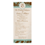 Aguamarina azul en la invitación del boda del remo