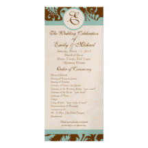 Aguamarina azul en la invitación del boda del remo