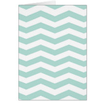 Aguamarina Chevron Notecard Felicitaciones