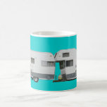 Aguamarina conservada de la fotografía del remolqu taza de café