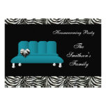aguamarina elegante sofá, invitación del fiesta invitaciones