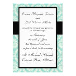 aguamarina en colores pastel y damasco elegante de invitacion personalizada