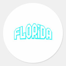 Aguamarina la Florida Etiquetas Redondas