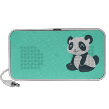 Aguamarina linda de la panda del dibujo animado altavoces
