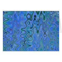 Aguas azules veteadas tarjeta
