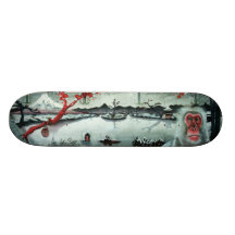 Aguas termales de la flor de cerezo - arte de la c tablas de patinar