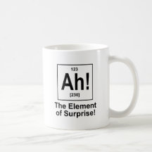 ¡Ah! El elemento de la sorpresa Tazas De Café