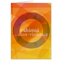 ahimsā - no-violencia tarjeta