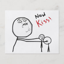 Ahora cara Meme cómico de la rabia del beso Tarjetas Publicitarias