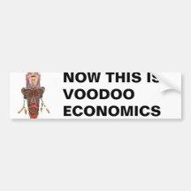 AHORA ÉSTA ES ECONOMÍA DEL VUDÚ ETIQUETA DE PARACHOQUE