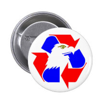 ¡Ahorre América, recicle al congreso! Pins