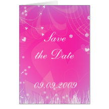 "Ahorre diseño romántico de la fecha" Tarjetas