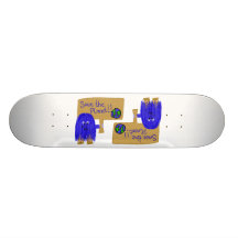 Ahorre el azul del planeta patín personalizado