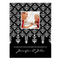 Ahorre el blanco del negro de la postal del damasc