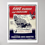 Ahorre el caucho y la gasolina poster
