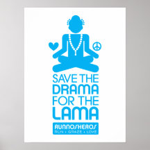 Ahorre el drama para el lama - poster azul brillan