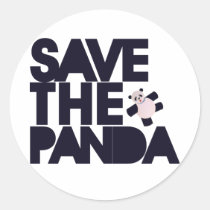 Ahorre el oso de panda pegatinas