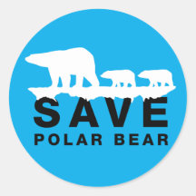 Ahorre el oso polar pegatinas  