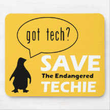 Ahorre el Techie en peligro Mousepad Tapete De Raton
