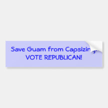 Ahorre Guam de volcar: ¡VOTE AL REPUBLICANO! Etiqueta De Parachoque