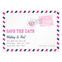 Ahorre la colección del servicio postal de la fech invitacion personalizada