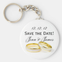 ¡Ahorre la fecha! Llaveros del anillo de bodas