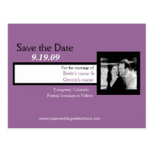 Ahorre la fecha, simple y elegante postales