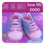 ¡Ahorre la fecha! Zapatos rosados de los pegatinas pegatinas