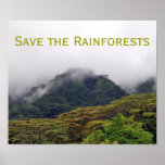 Ahorre la impresión de la selva tropical poster