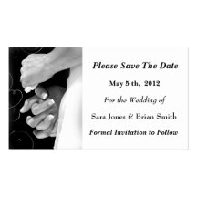 Ahorre la invitación de boda de la fecha tarjetas de visita