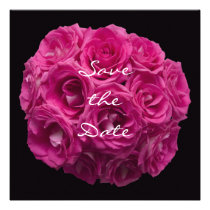 Ahorre la invitación de la fecha  -- Rosas rosados invitaciones