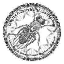 Ahorre la mosca del vinagre pegatinas redondas