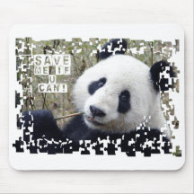 Ahorre la panda gigante alfombrilla de raton