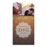 Ahorre la tarjeta de la foto de Filligree del dama Tarjetas Fotográficas Personalizadas