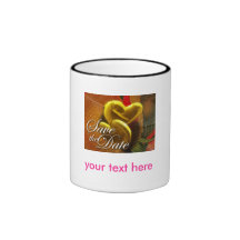 Ahorre la taza del texto de la plantilla de la fec