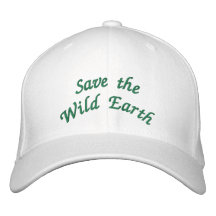 Ahorre la tierra salvaje gorro bordado