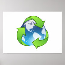 Ahorre la tierra y recíclela posters