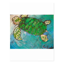Ahorre la tortuga de mar postal