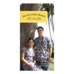 Ahorre la vertical del amarillo de las tarjetas de tarjetas fotográficas personalizadas