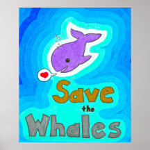 Ahorre las ballenas impresiones