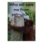 Ahorre los animales de tarjeta de la extinción