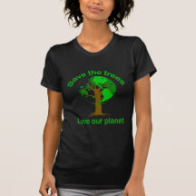 ahorre los árboles camisetas