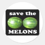 ahorre los melones en negro pegatinas  