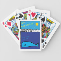 Ahorre los naipes del personalizado de las ballena cartas de juego