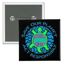 AHORRE NUESTRO PLANETA PINS